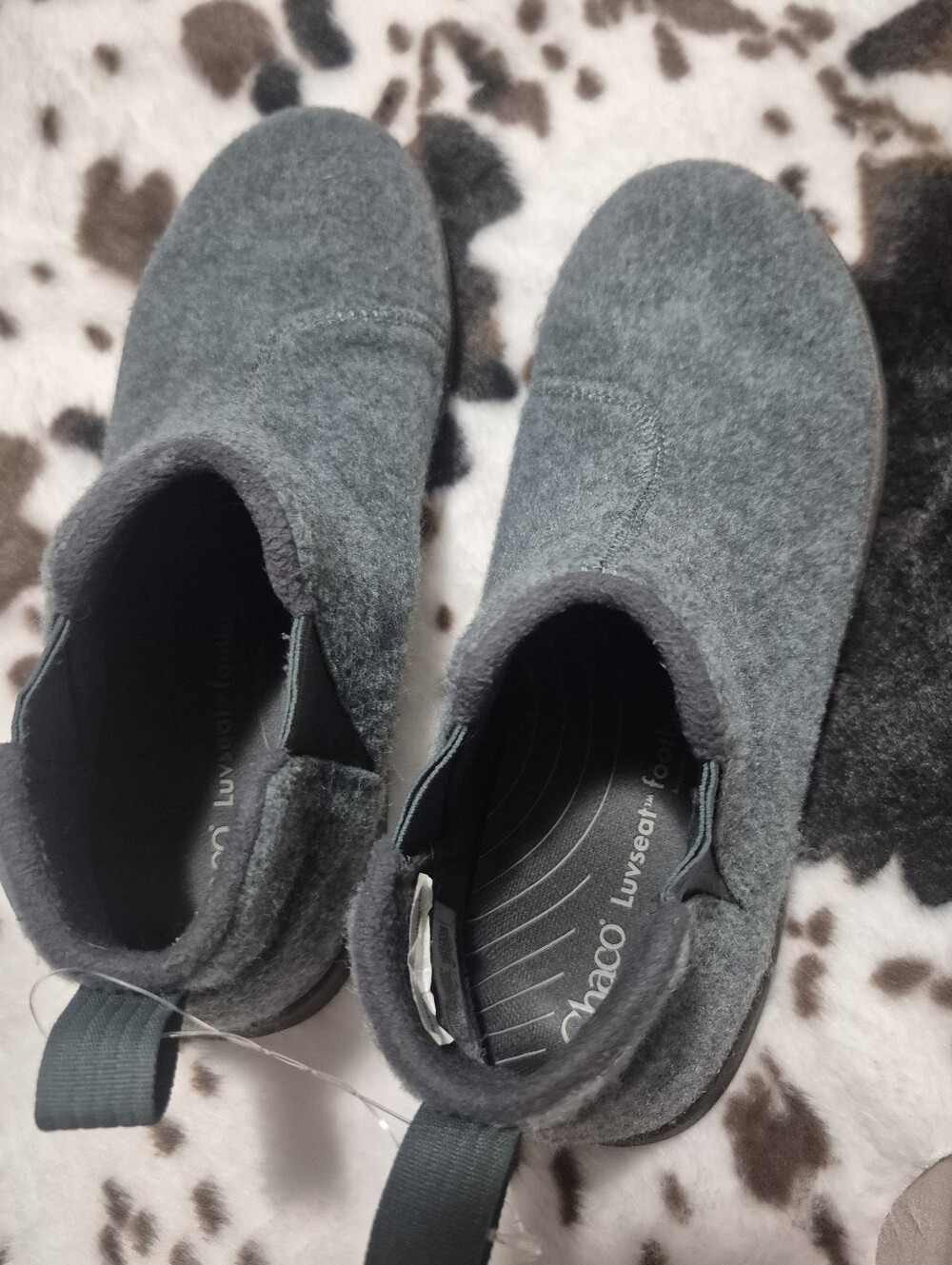 Chaco Gray Wool Chelsea Boot - Comfort Slip-On Bootie :9 - Picture 10 of 13